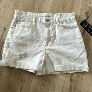 I.N.C International Concepts womans high rise distressed hem Denim shorts. Sz 6.